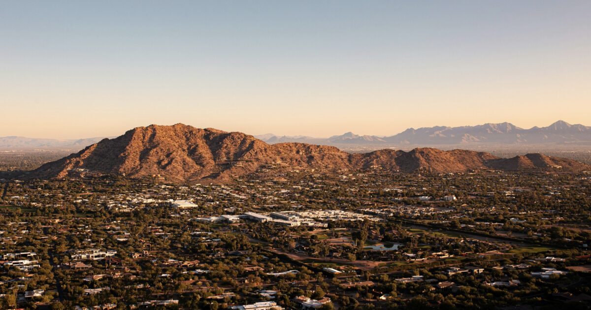 View of Phoenix from above. This is the perfect place for Arizona urban camping.