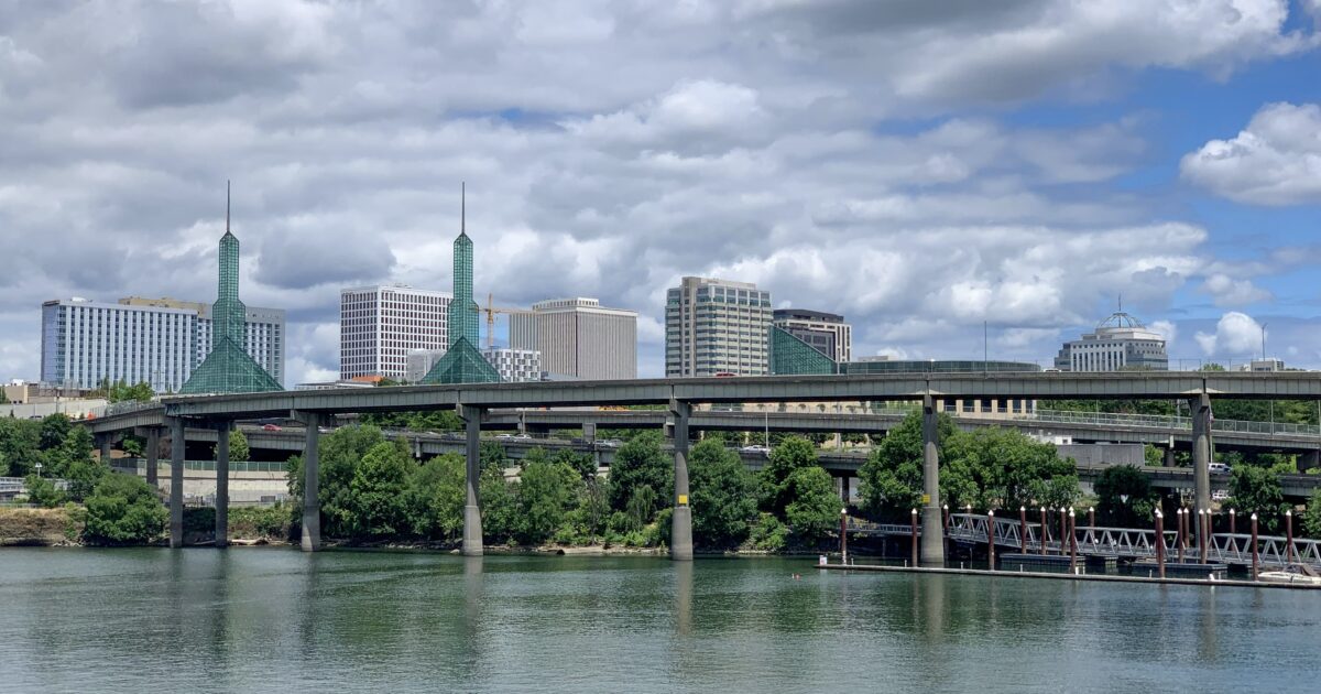 A view of Portland, one of the best cities for Oregon urban camping