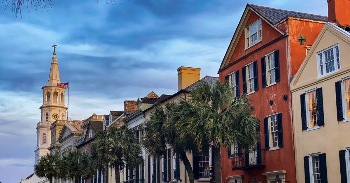 Street in Charleston, one of the best places for South Carolina urban camping