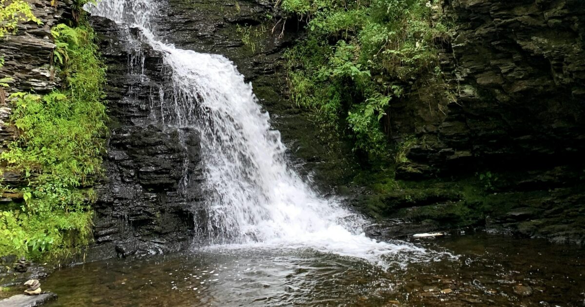 Small waterfall, much like many Delaware waterfalls