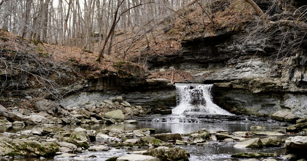 McCormick’s Creek Falls, one of the best Indiana waterfalls