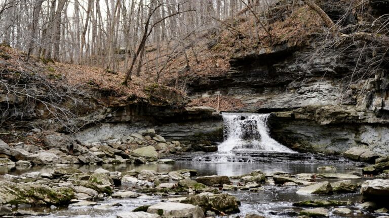 McCormick’s Creek Falls, one of the best Indiana waterfalls