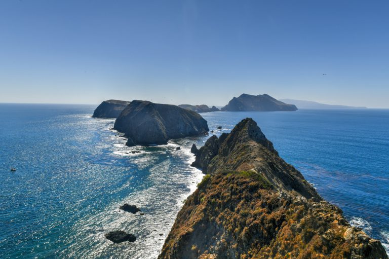 View from Inspiration Point, Anacapa island, California in Channel Islands National Park.