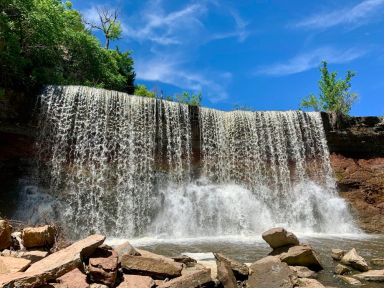 Cowley County State Lake Waterfall