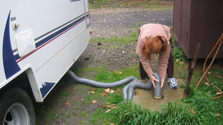 Dumping RV water tanks