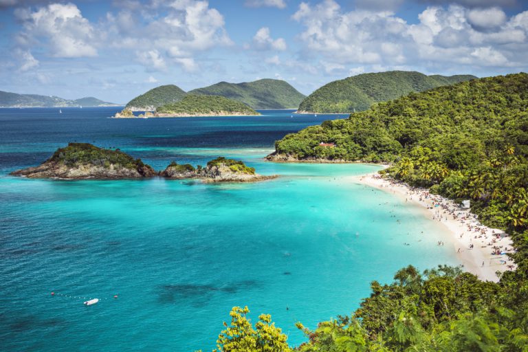 Trunk Bay, St John, United States Virgin Islands.