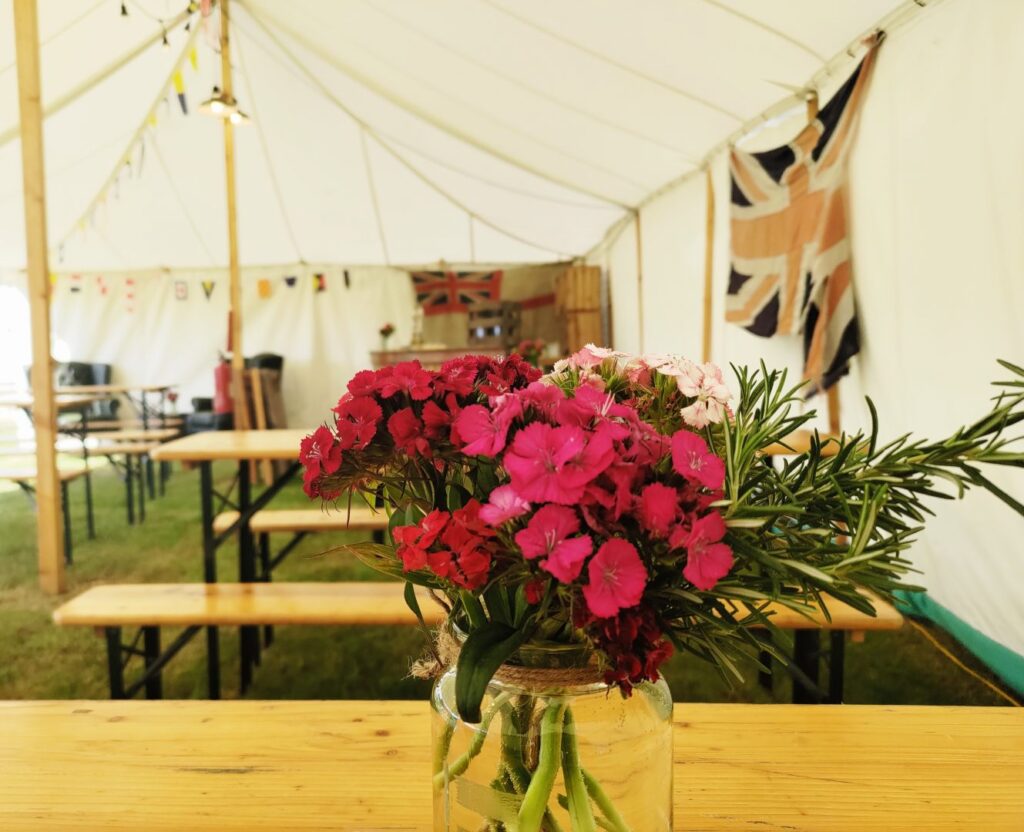 vase of flowers on a table