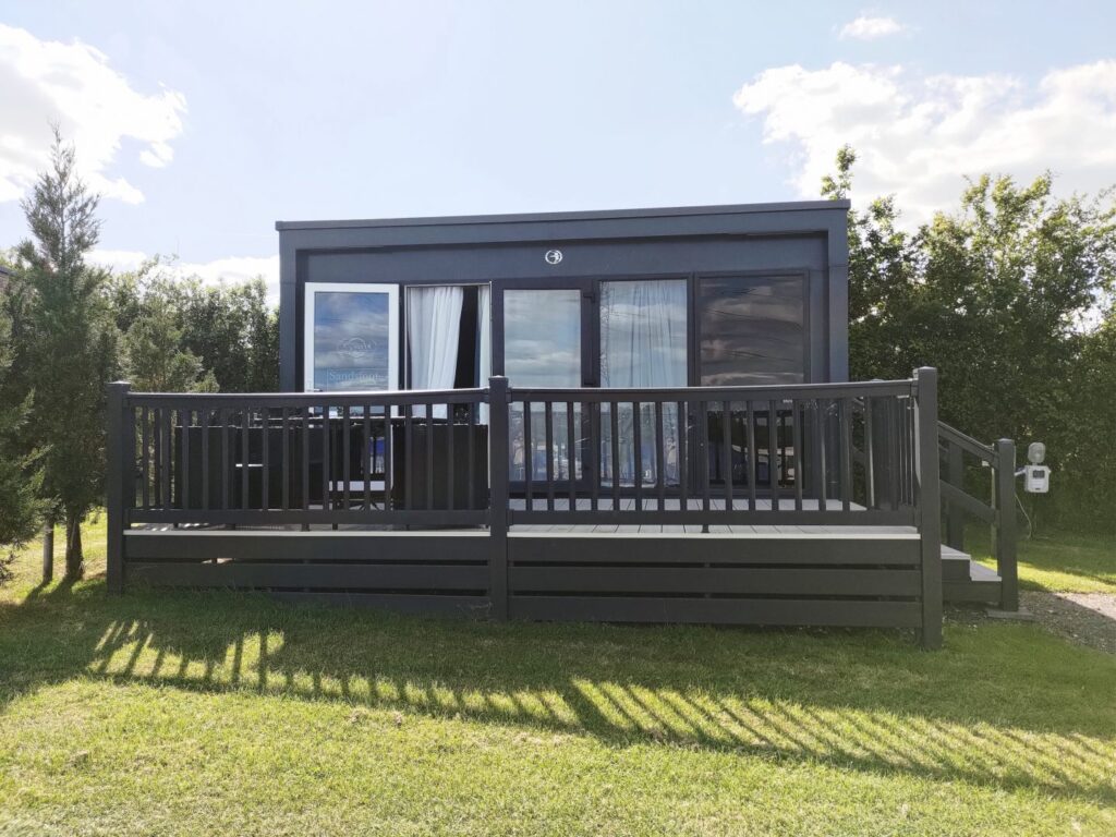 tiny house at a campground in england