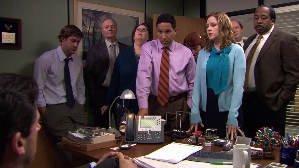 Cast of The Office gathers in Michael's office