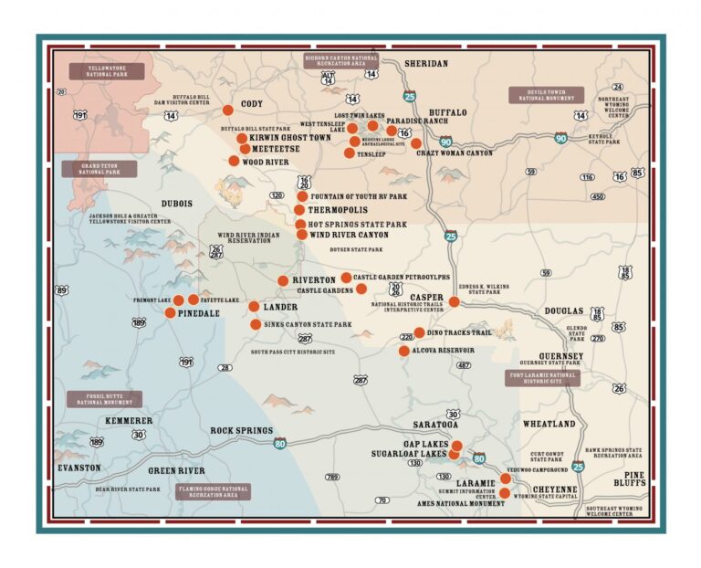 map of wyoming
