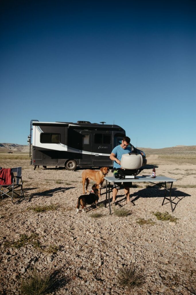 Grilling Dinner off the Green River