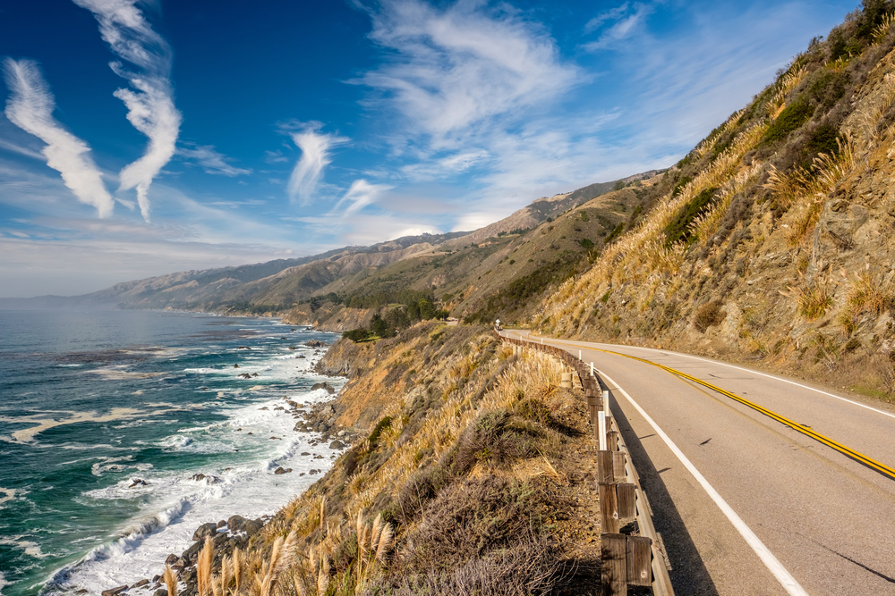 highway one along the ocean