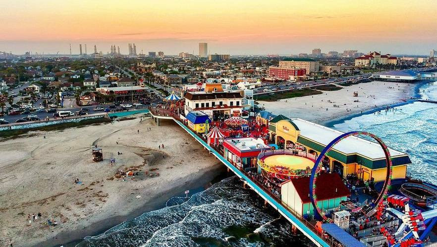 fair on the pier over a beach