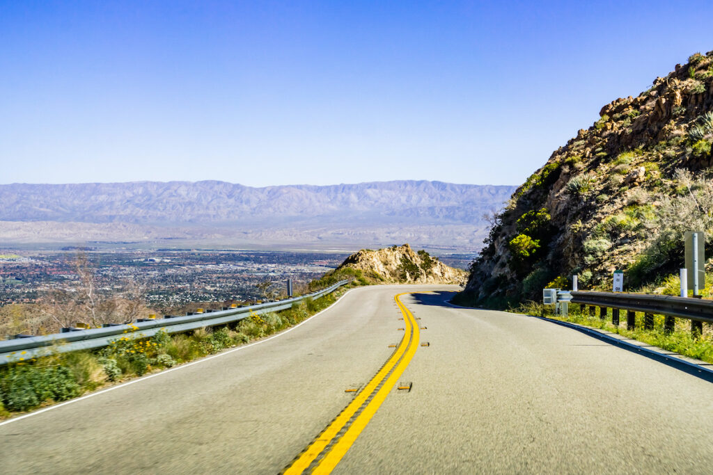 Road with Santa Rosa Mountain in the background