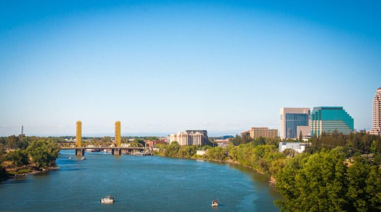 Sacramento bay and skyline