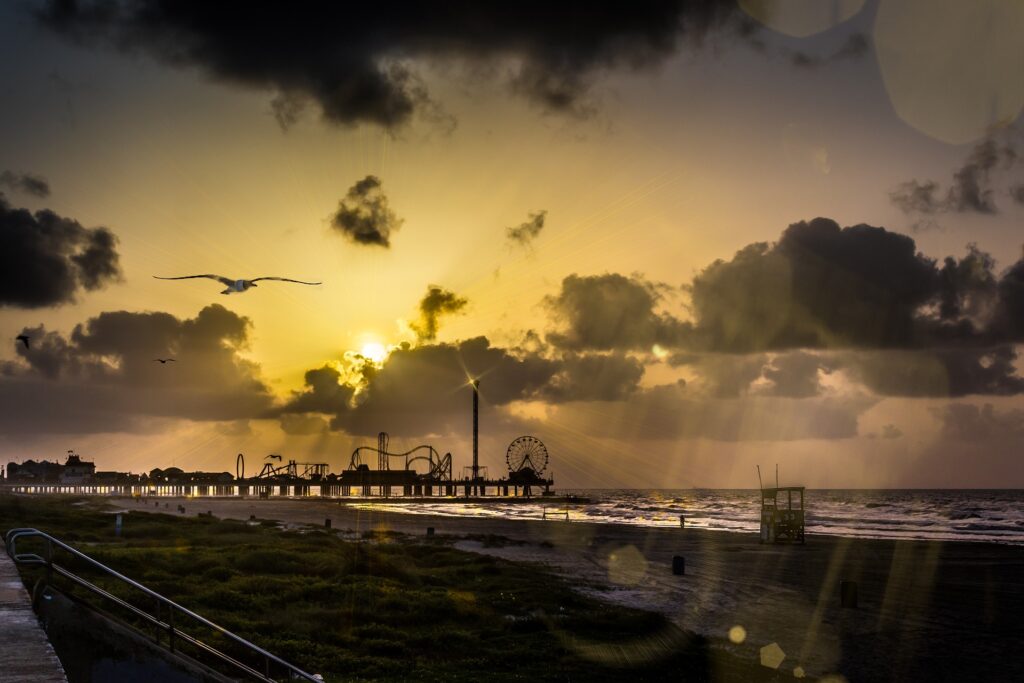 Galveston Pleasure Pier Amusement Park in Texas