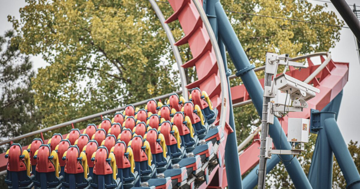 Coaster at Six Flags in San Antonio