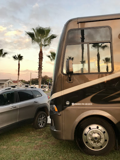 Class A RV sunset view