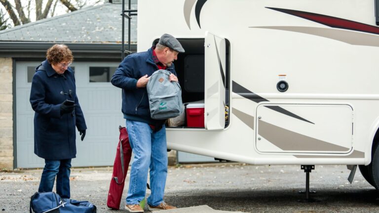 Loading up an RV with camping gear