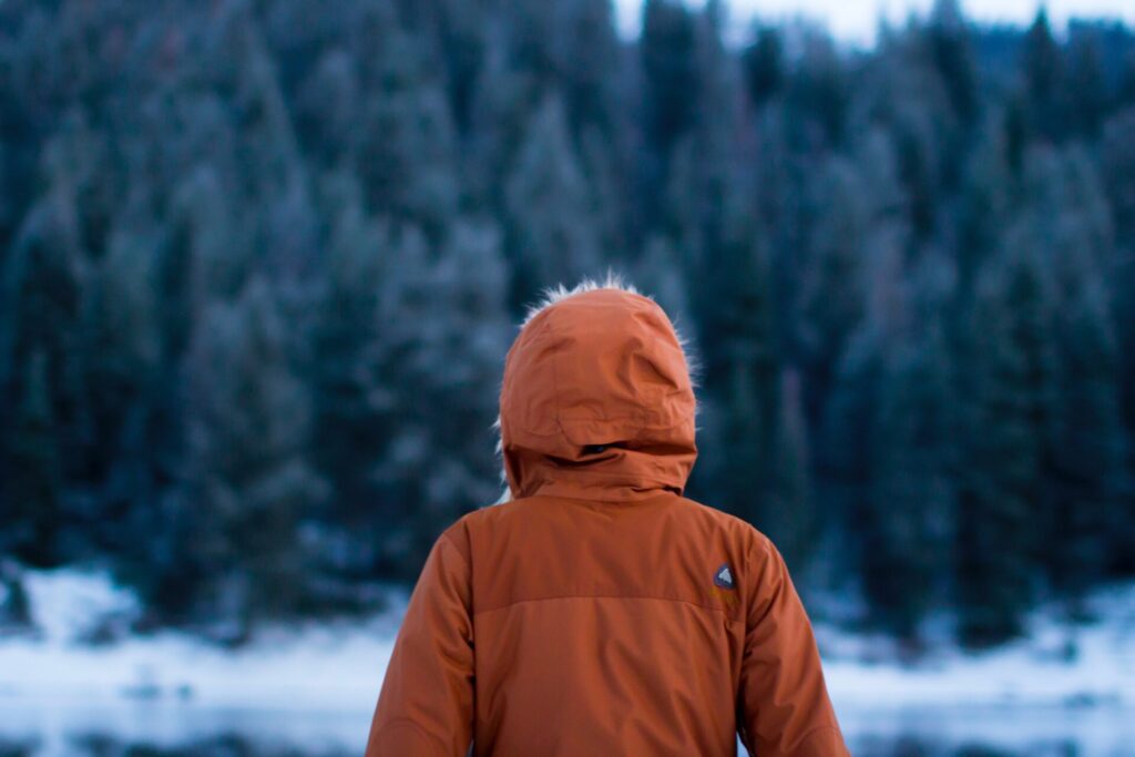 Person outside in the snow