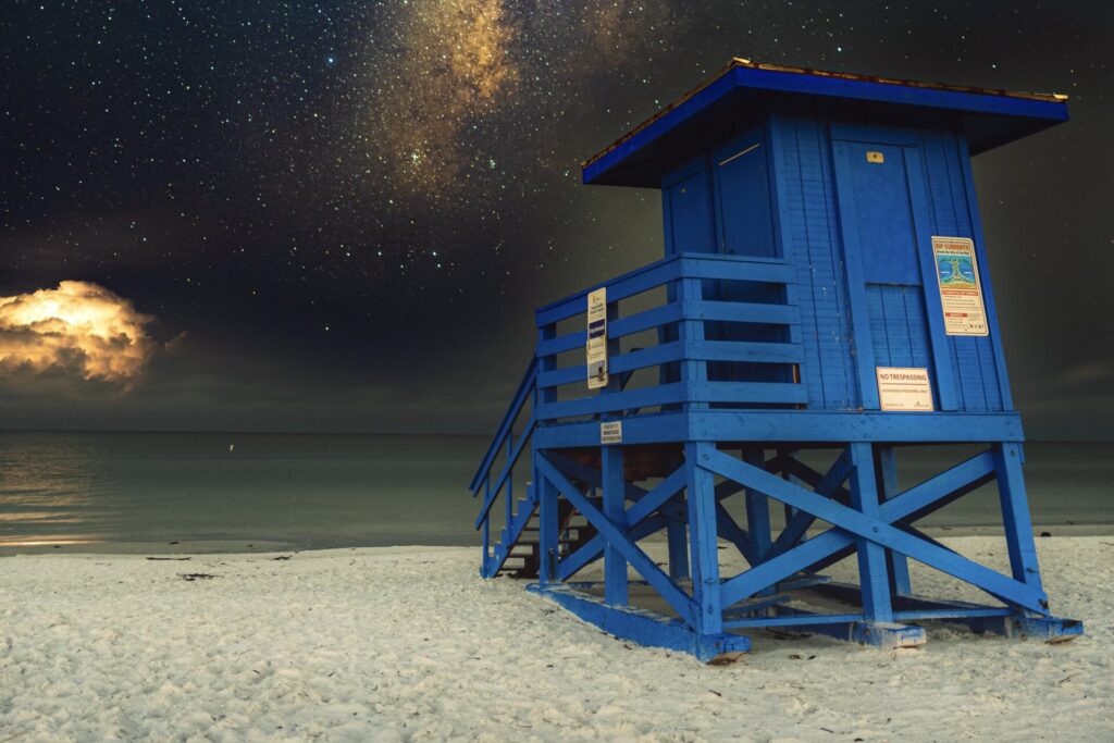 Siesta Key Beach at night