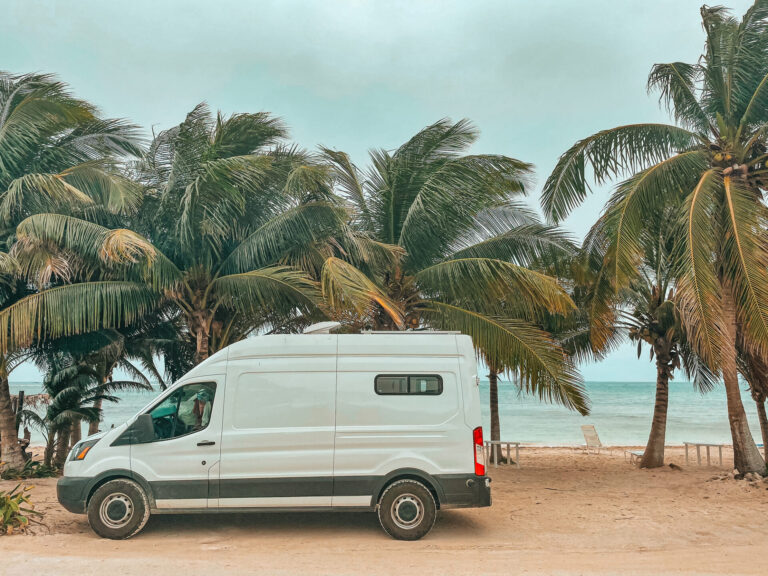 RV parked in Mexico