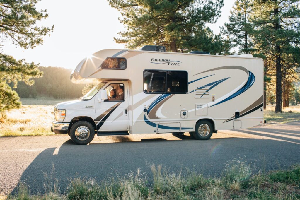 Driving away in a rental RV