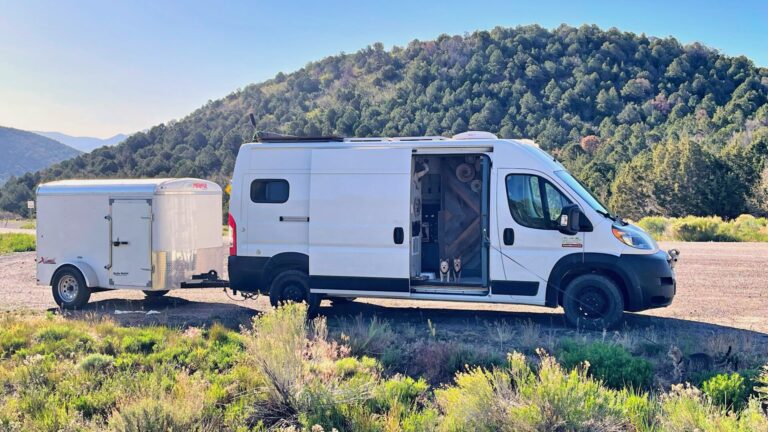 converted van out in nature