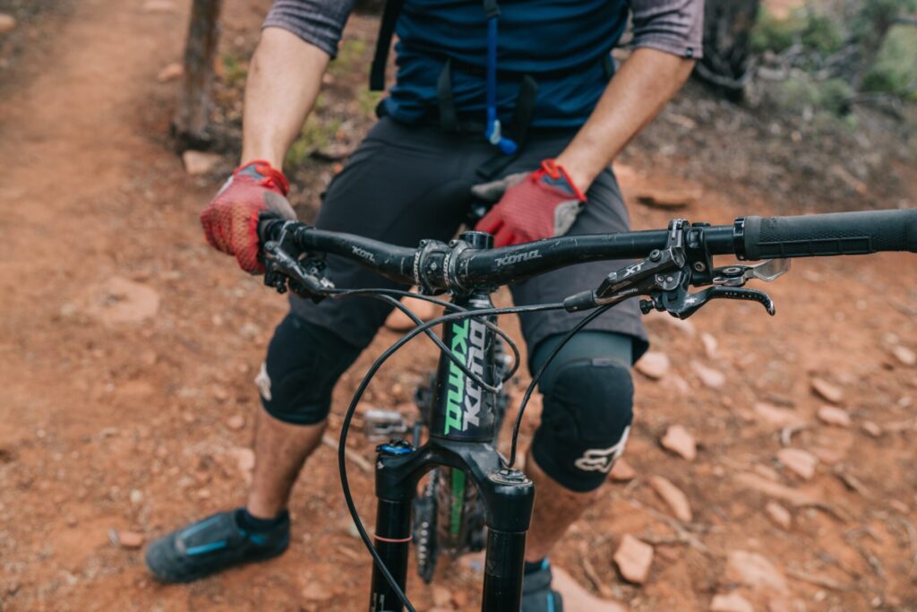 Biking destinations: man biking in Arizona