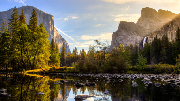 Yosemite National Park is a great stop while RV camping in California