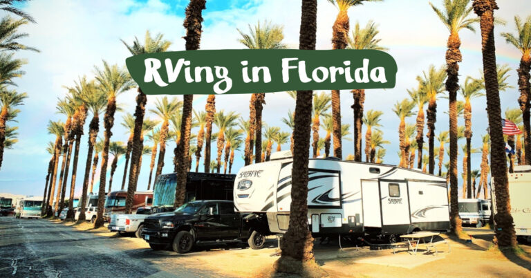 RV in an RV park in Florida