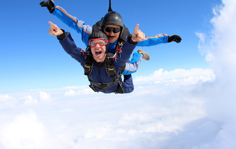 Person skydiving: one of the most thrilling activities in Phoenix