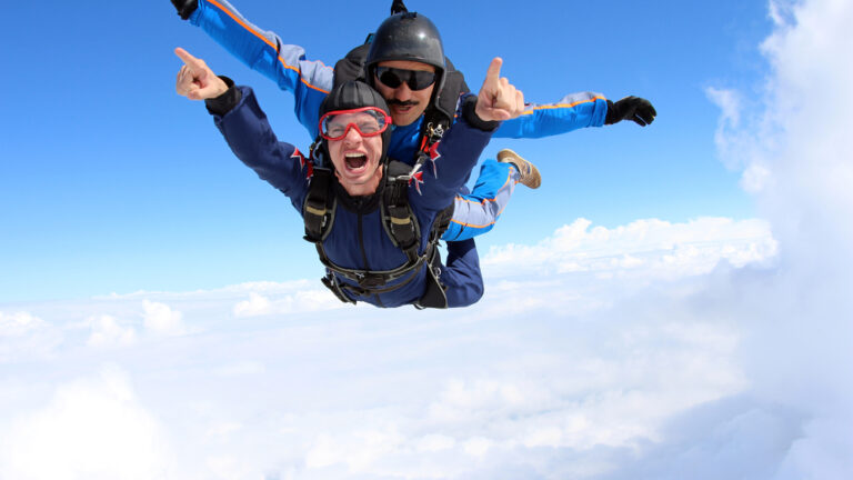 Person skydiving: one of the most thrilling activities in Phoenix