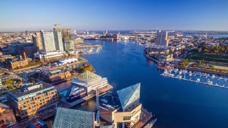 Baltimore is an exciting stop while RV camping in Maryland