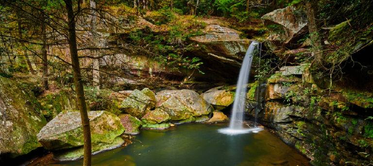 Flat Lick Falls Kentucky is a picturesque spot for an RV road trip