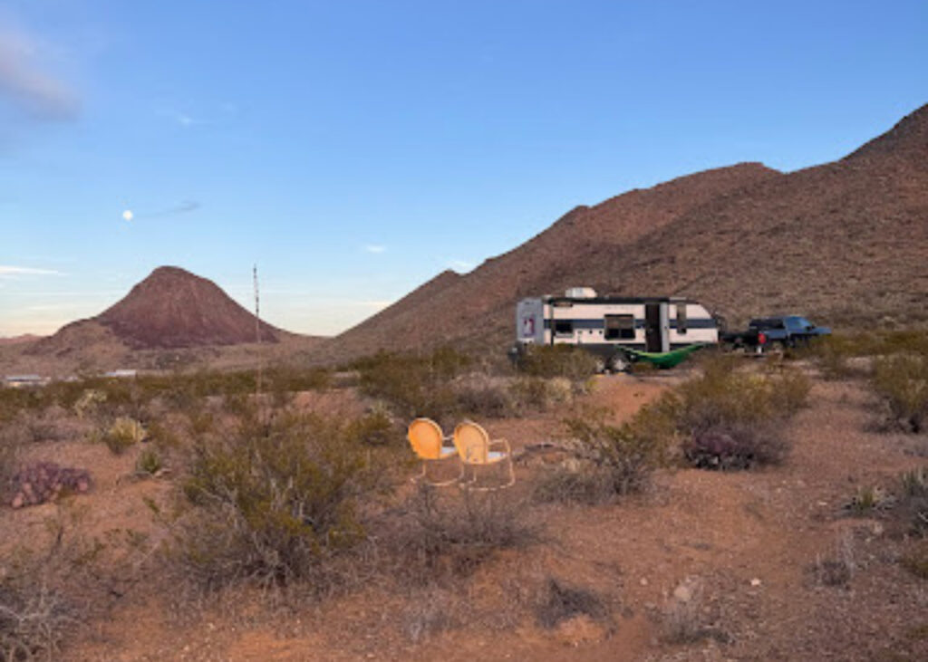 RV at Tin Valley Campground near Big Bend