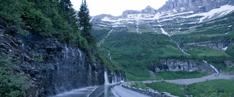 The Weeping Wall on Going-to-the-Sun Road