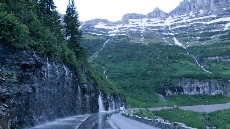 The Weeping Wall on Going-to-the-Sun Road