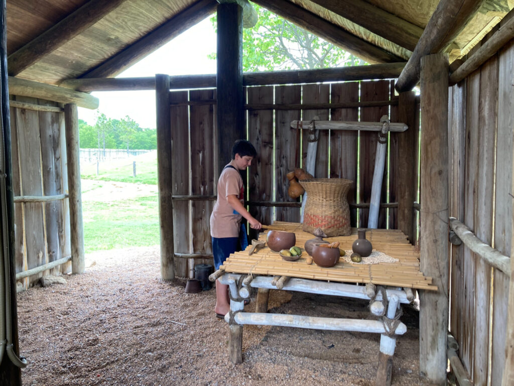 Boy playing at Chickasaw Cultural Center