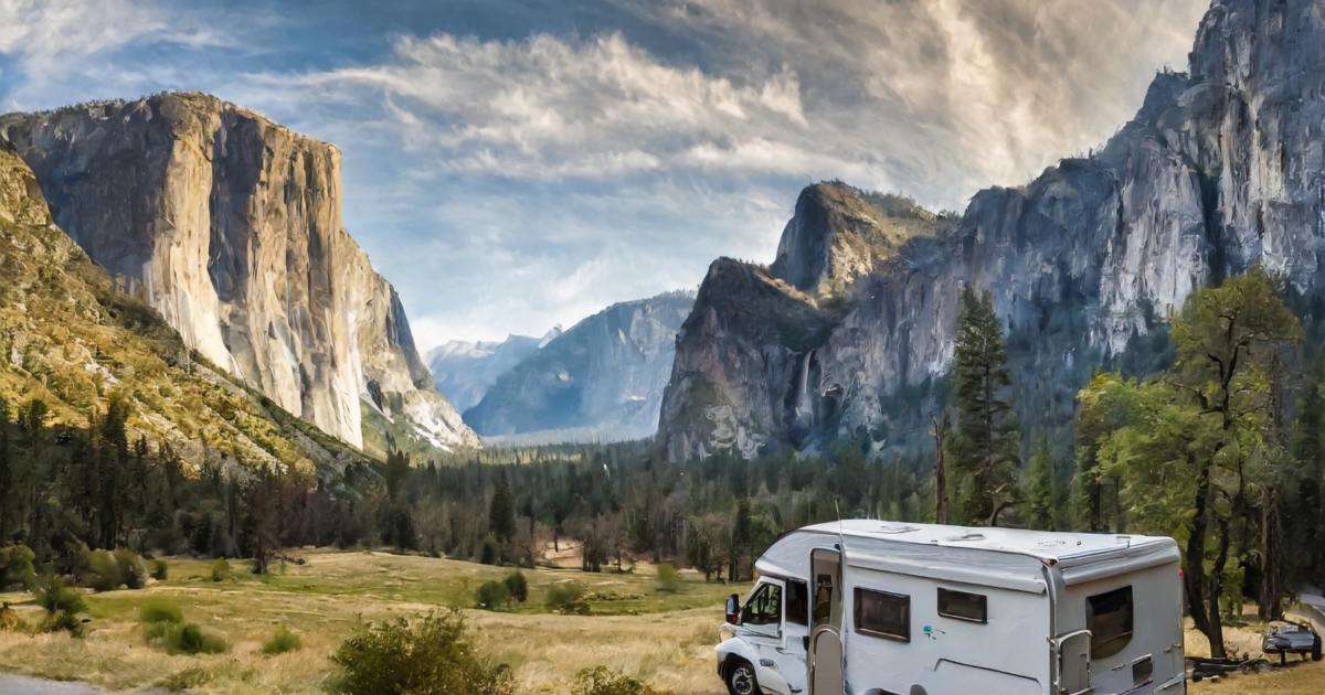 RV overlooking Yosemite National Park