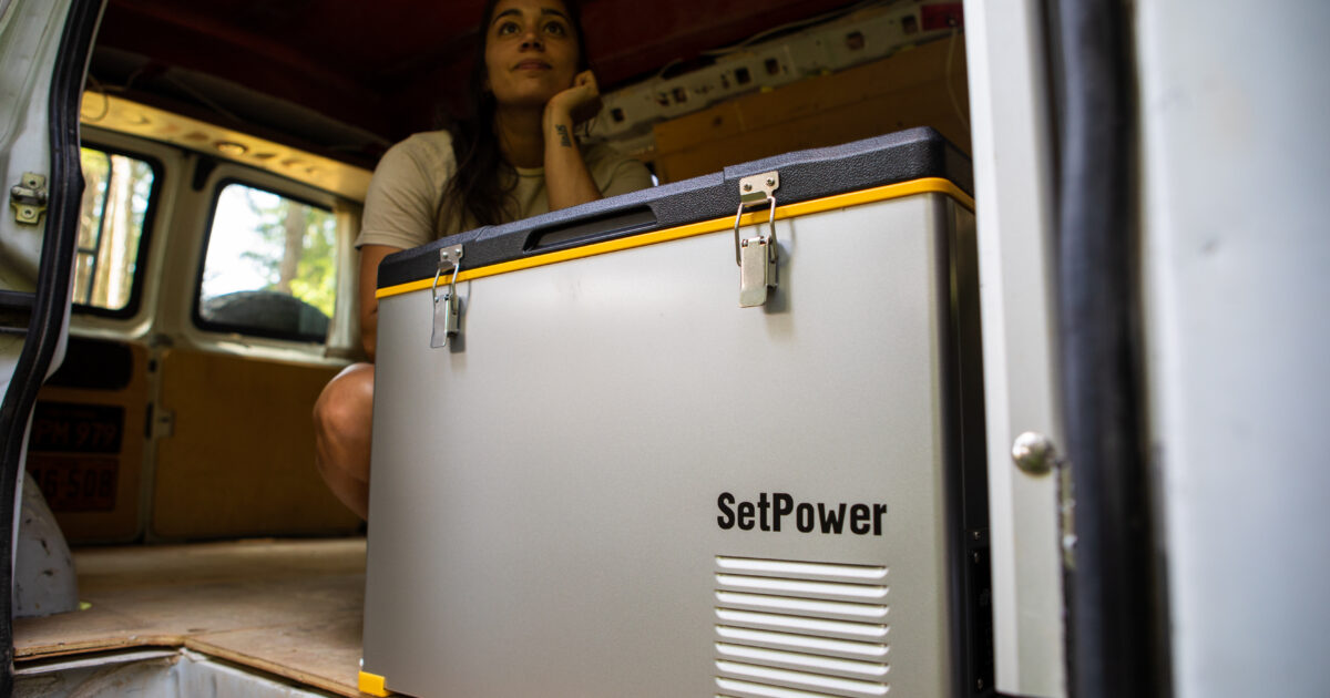 SetPower RV45s 12V Fridge in converted campervan