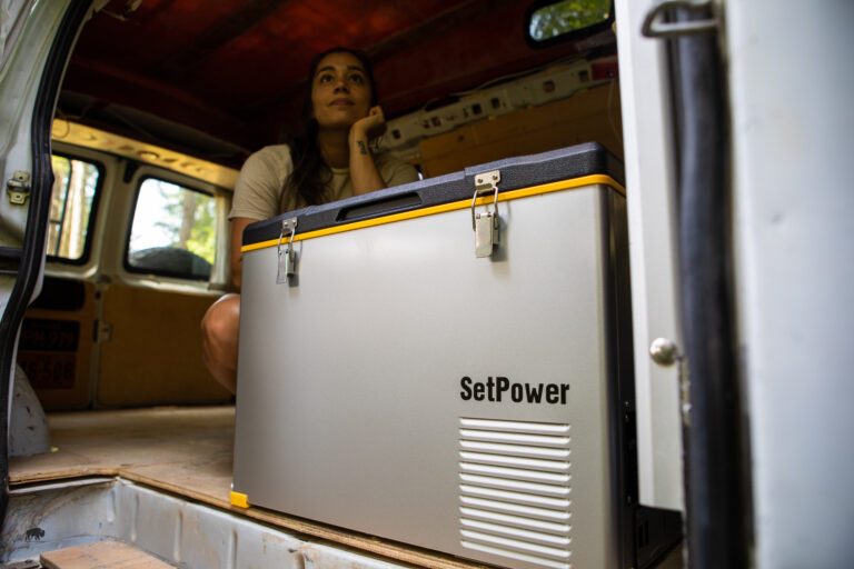 SetPower RV45s 12V Fridge in converted campervan