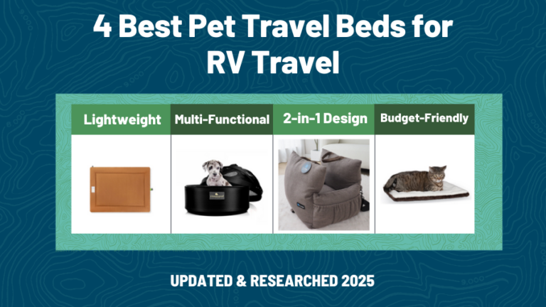 table comparison of 4 Best Pet Travel Beds for RV Travel