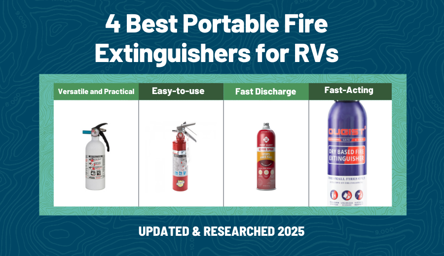 Table comparison of 4 Best Portable Fire Extinguishers for RVs