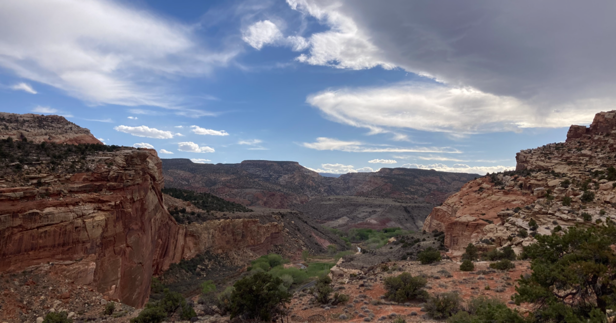 A view of Capitol Reef, one of the best national parks to visit in spring