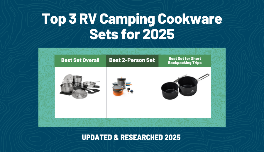 Table comparison of Top 3 RV Camping Cookware Sets for 2025