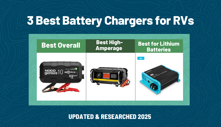 Table comparison of 3 Best Battery Chargers for RVs