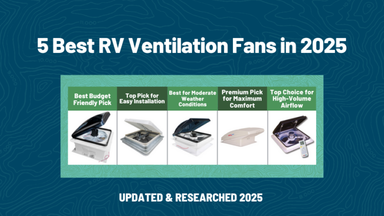 Table comparison of 5 Best RV Ventilation Fans in 2025