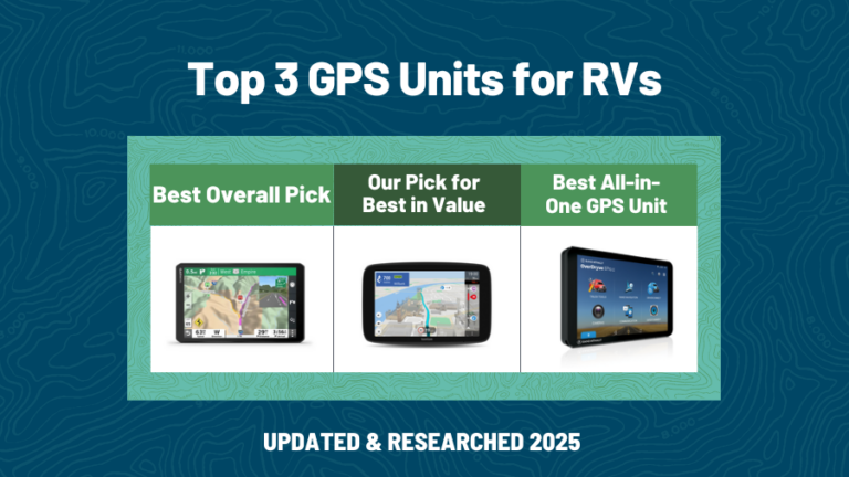 Table comparison of Top 3 GPS Units for RVs