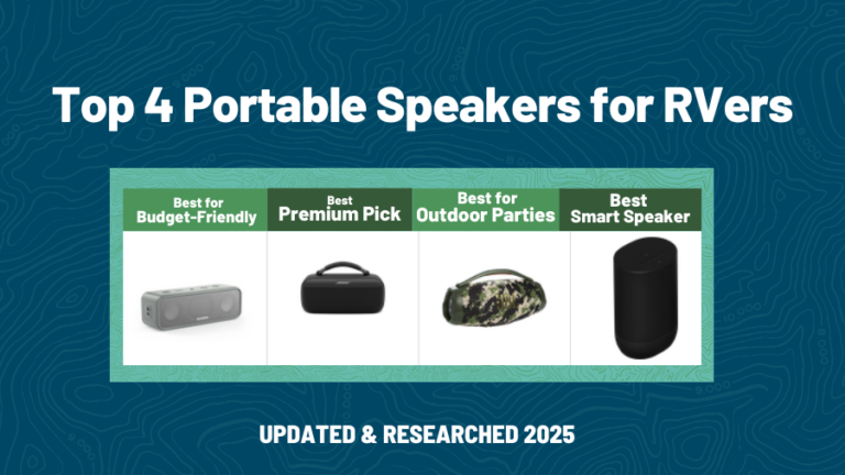 Table comparison of Top 4 Portable Speakers for RVers